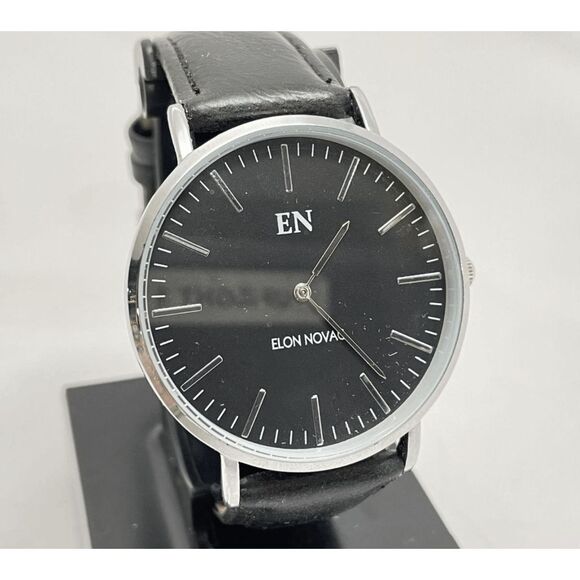 Elon Novac ALEXANDER IOB Black Wristwatch, MSRP $229 - Picture 3 of 14